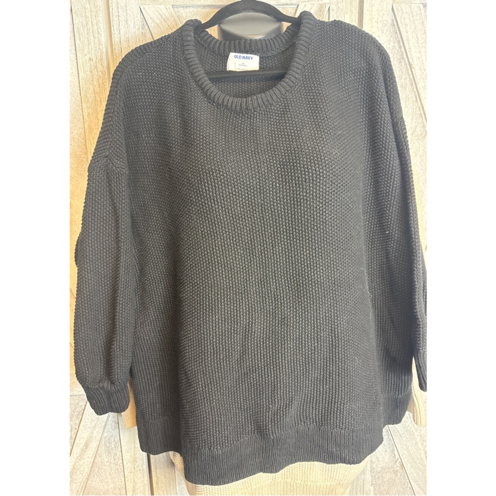 2 Women's Old Navy Crew Neck Sweater 4X Beige and Black - Picture 4 of 7